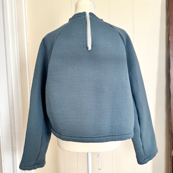 Nike Women's Sportswear Tech Fleece Zipper Back Crop Top Sweater | Crew Neck L - Picture 8 of 10